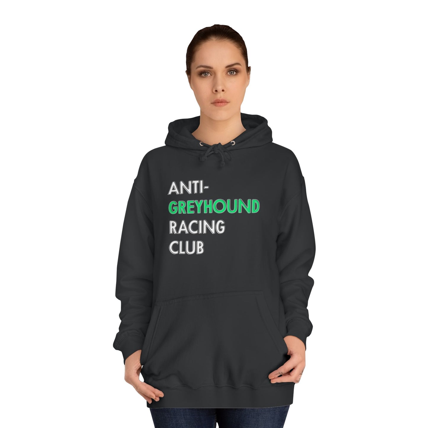 Anti Greyhound Racing Club Hoodie (White Lettering)