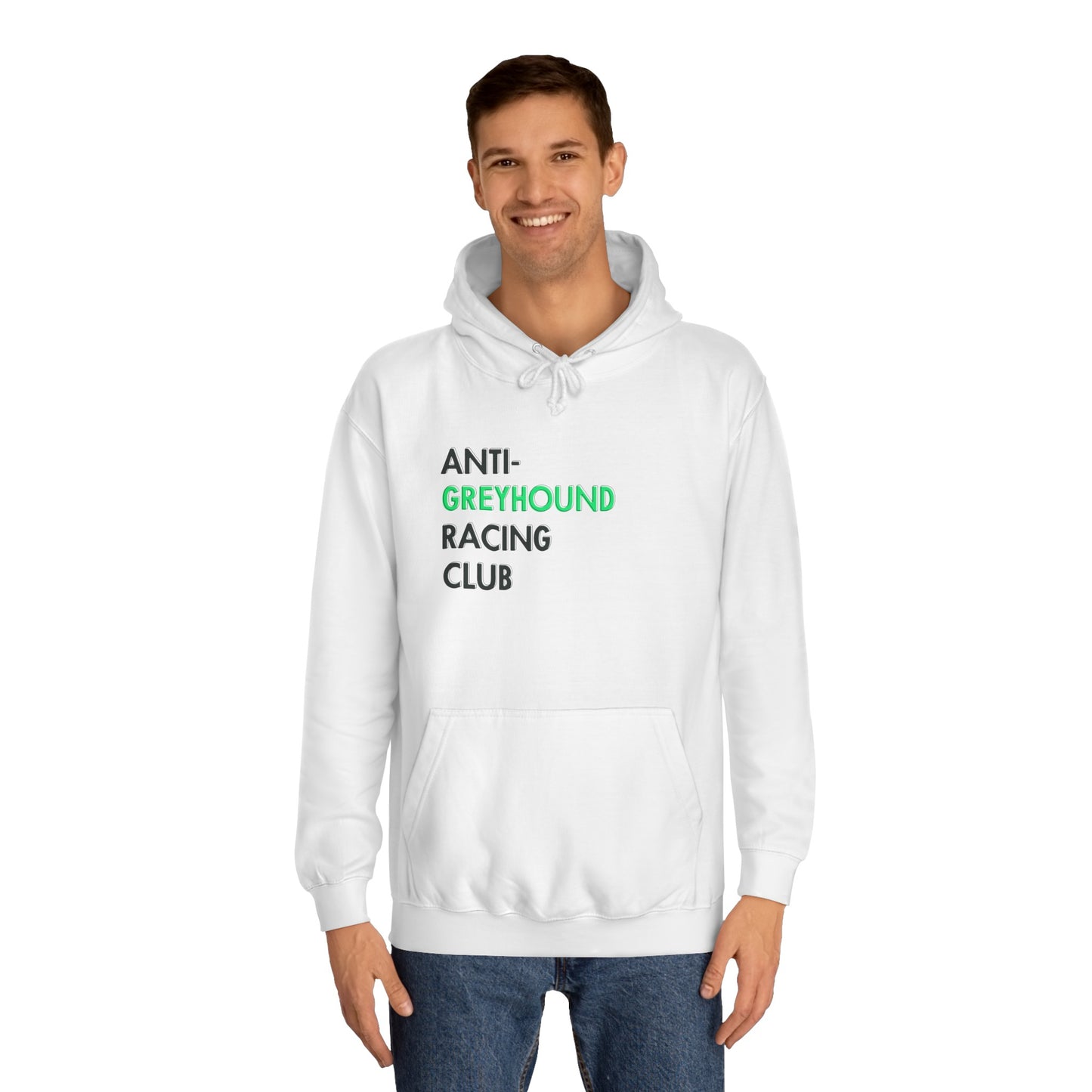 Anti-Greyhound Racing Club Hoodie (White)