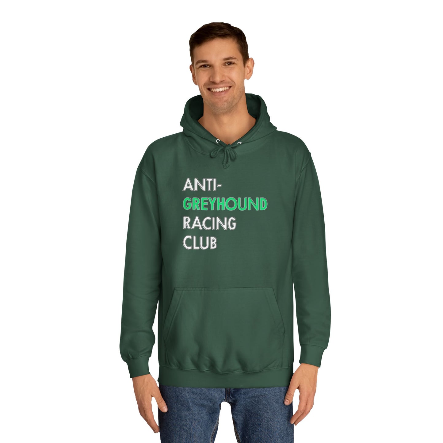 Anti Greyhound Racing Club Hoodie (White Lettering)