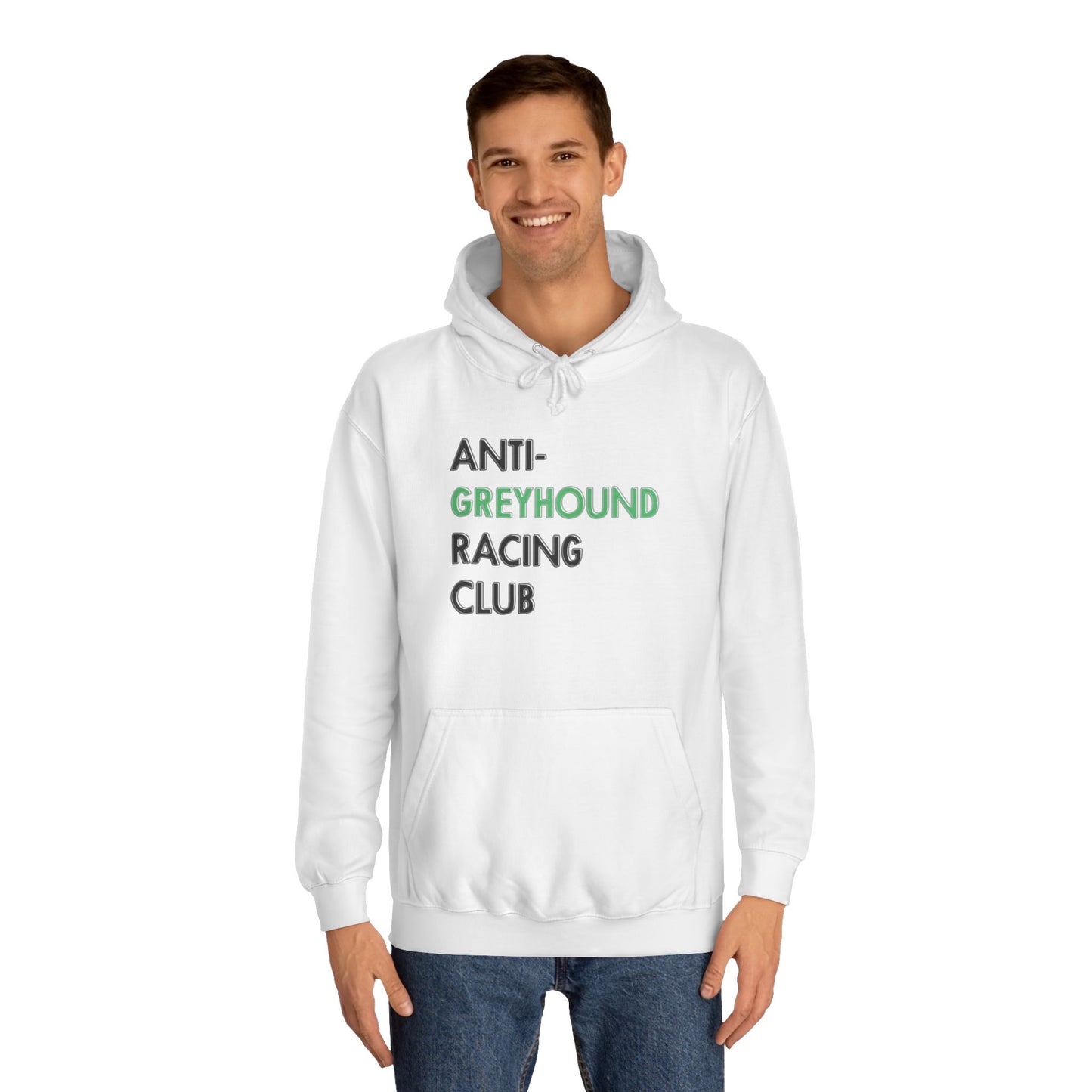 Anti Greyhound Racing Club Hoodie (Black Lettering)