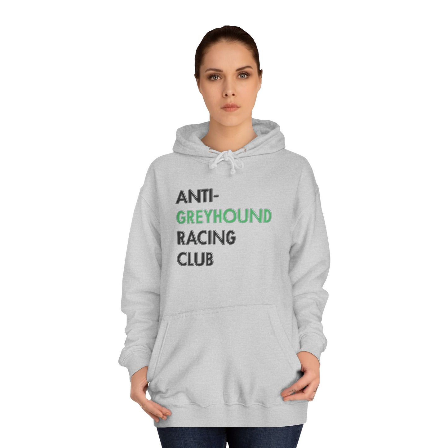 Anti Greyhound Racing Club Hoodie (Black Lettering)