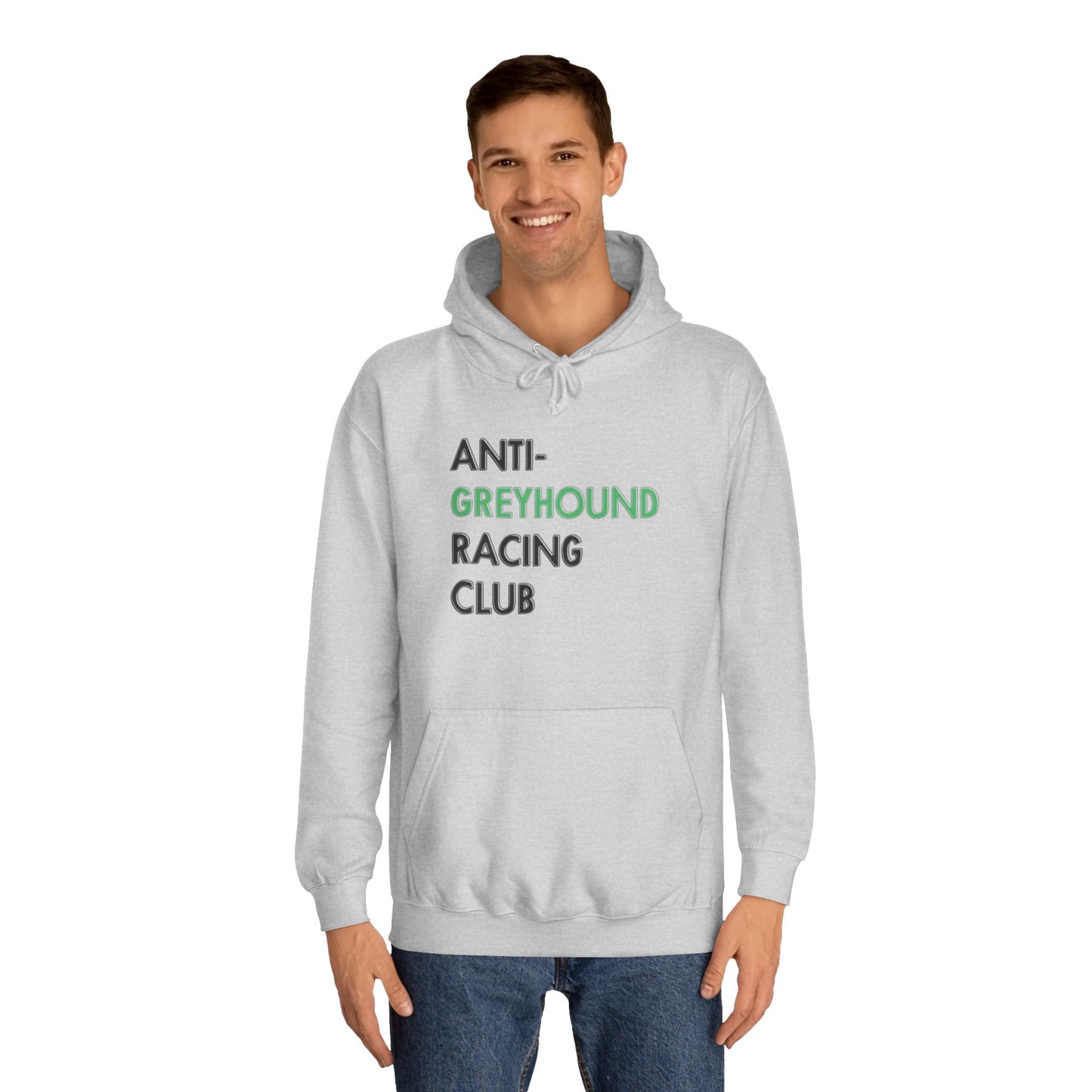 Anti Greyhound Racing Club Hoodie (Black Lettering)